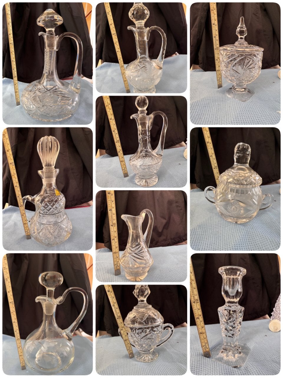 Diverse glazen karaffen en vazen - Vintage collectie, Ophalen of Verzenden