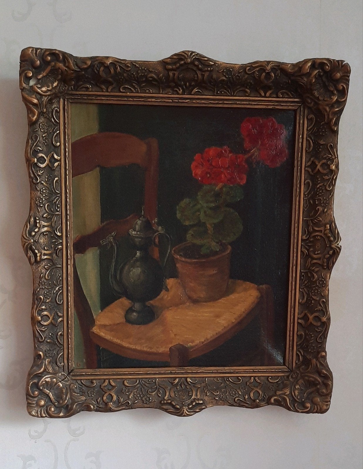 Olieverf schilderij met stilleven op linnen, Ophalen of Verzenden
