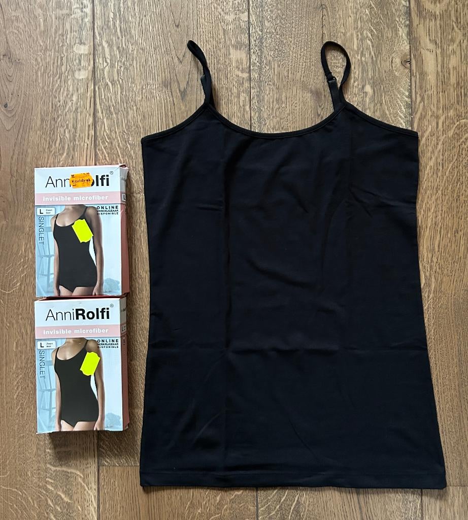 Anni Rolfi 3x microfiber singlet maat L, Anni  Rolfi, Ophalen of Verzenden, Zwart, Hemd