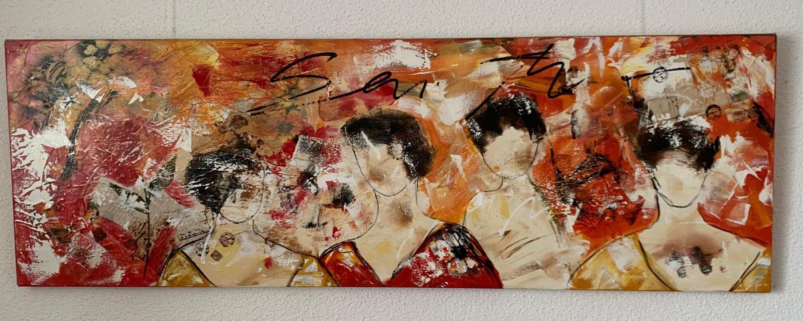 Teab: Origineel groot sfeervol schilderij van Dario Bosa, Ophalen