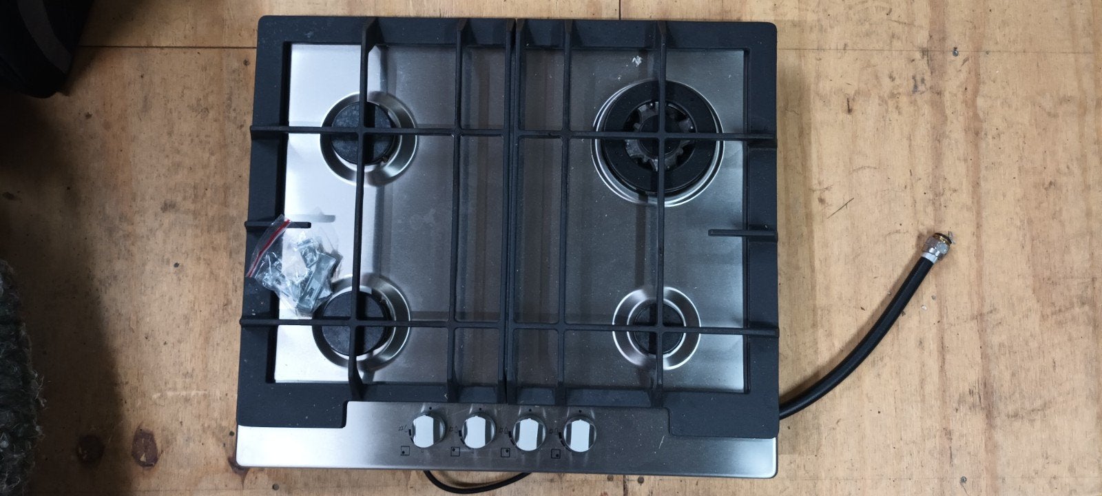 Zanussi Gaskookplaat - 4 Pitten - RVS Inbouw, Witgoed en Apparatuur, Kookplaten, Gebruikt, Inbouw, Gas, 4 kookzones