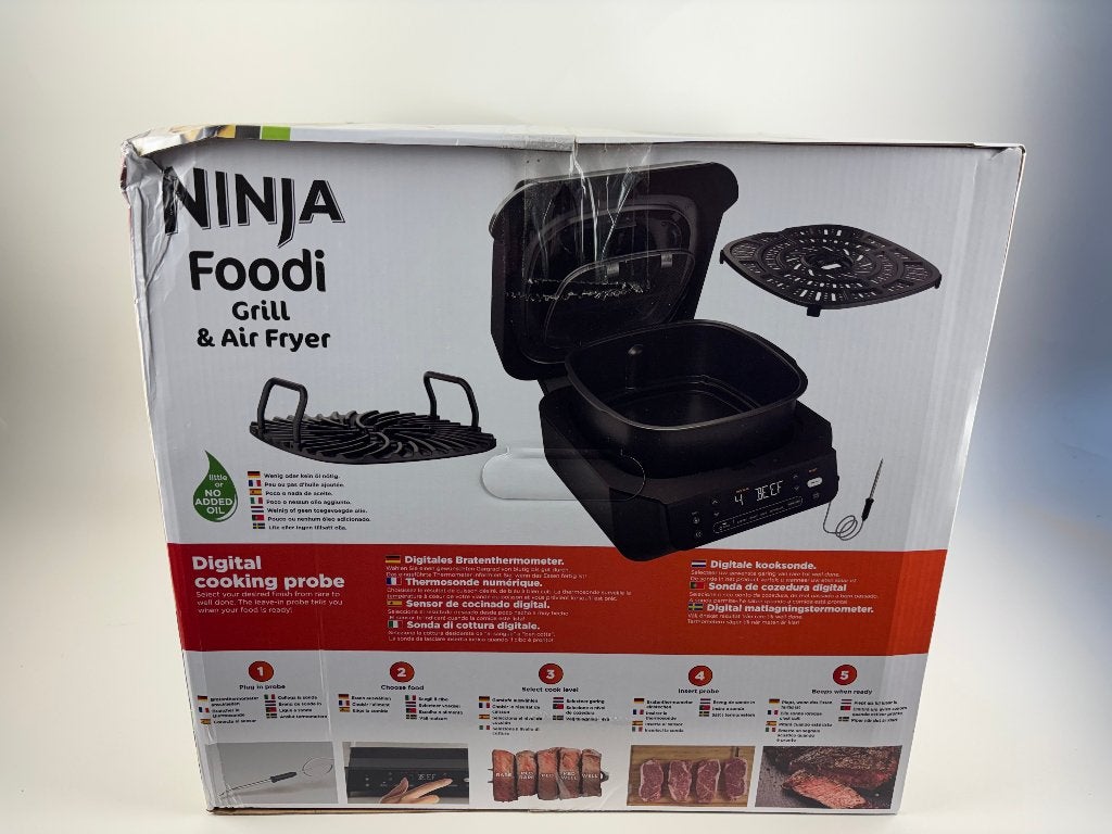 Ninja Foodi Grill & Airfryer 5-in-1 – Smart Cook – EG351EU, Kundendienst-de@sharkninja.com, Nieuw, SharkNinja Germany GmbH, Rotfeder-Ring 9, 60327 Frankfurt am Main, Duitsland