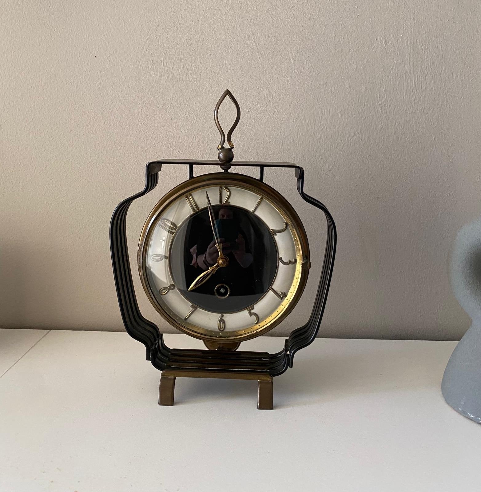 Vintage Tafelklok - Art Deco Stijl, Ophalen