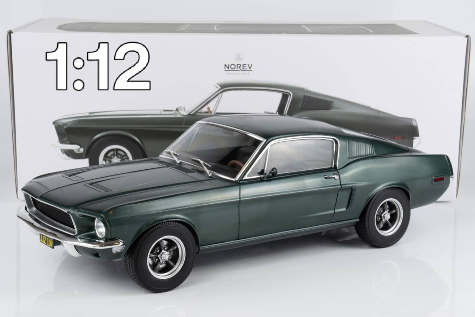 Norev 1:12 Ford Mustang Fastback 1968 Bullitt Steve McQueen, Auto, 1:9 t/m 1:12, Norev, Nieuw