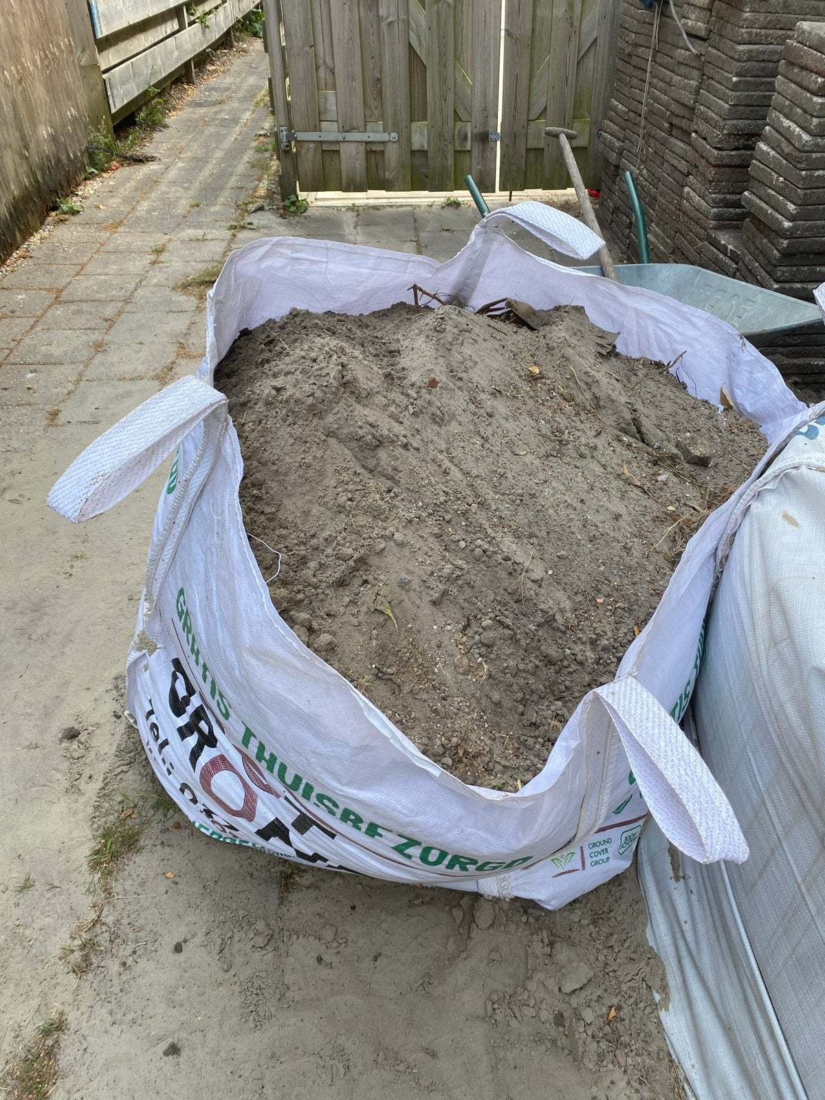 Gratis grond in big bag, Ophalen, Gebruikt, Ophoogzand