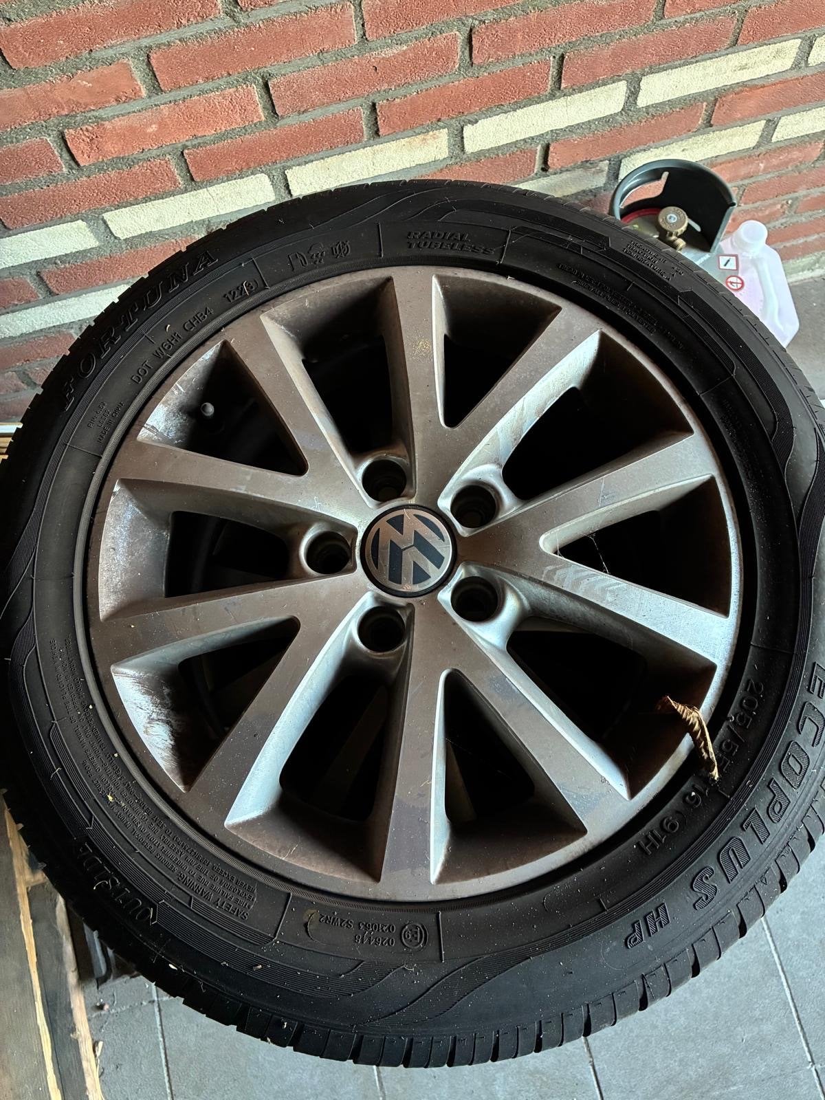 Originele 16 inch VW Lichtmetalen Velgen, Ophalen of Verzenden, Gebruikt