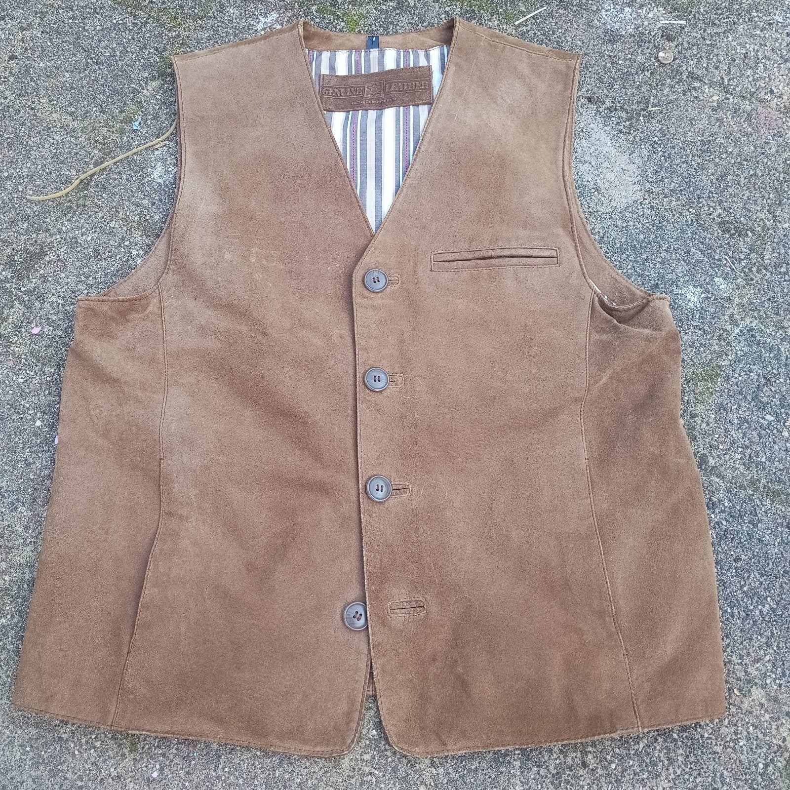 C&A M 48 leren Tiroler trachten gilet Oktoberfest, Maat 48/50 (M), C&A, Ophalen of Verzenden, Overige thema's