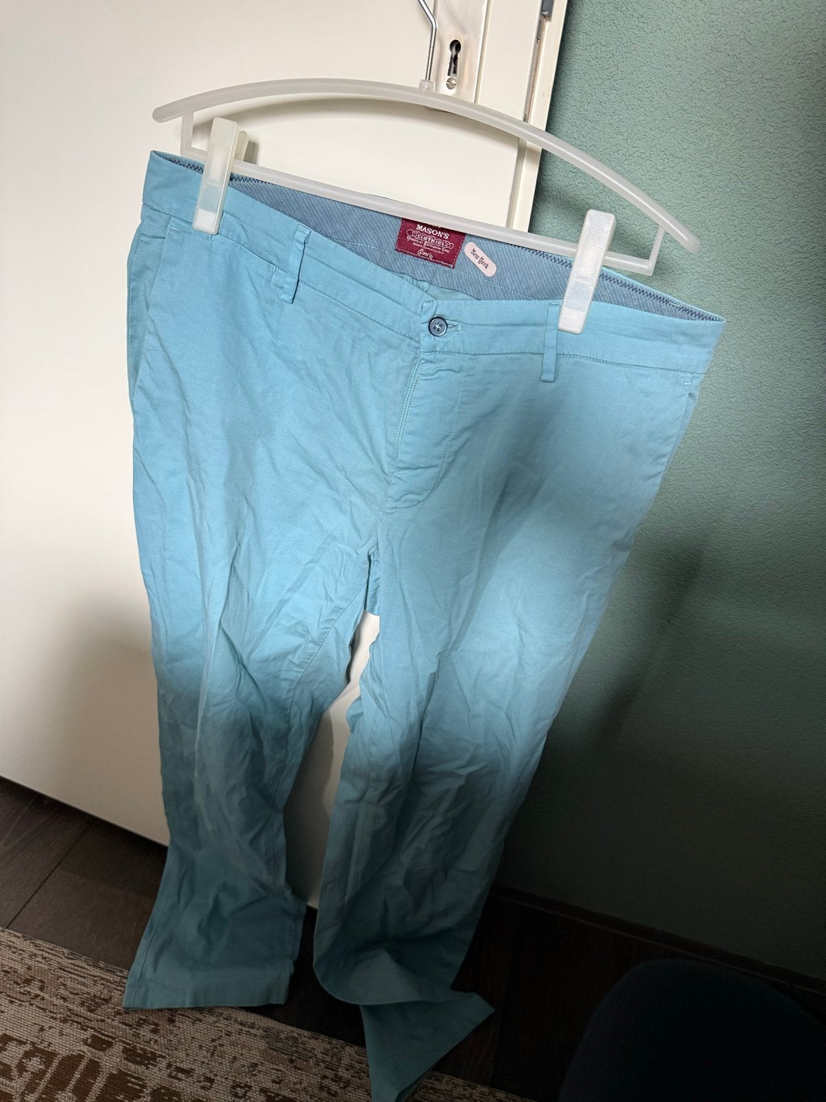 Mason's herenbroek - Lichtblauw - Maat 52, Ophalen of Verzenden, Gedragen, Maat 52/54 (L), Blauw
