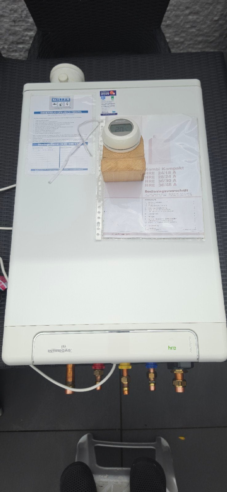 Intergas HRE 28/24 CV-ketel (bj 2018) met thermostaat, Doe-het-zelf en Verbouw, Verwarming en Radiatoren, Ophalen, 30 tot 80 cm