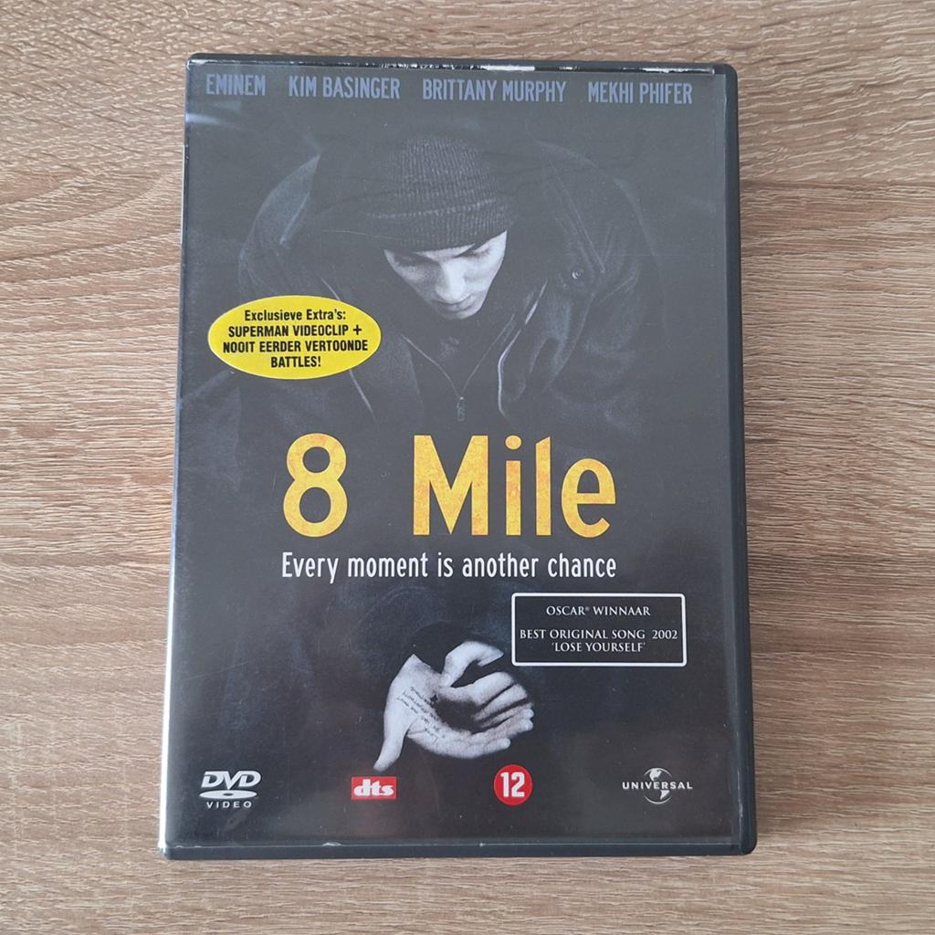 8 Mile DVD - Eminem Film, Vanaf 12 jaar, Ophalen of Verzenden, Gebruikt, Overige genres