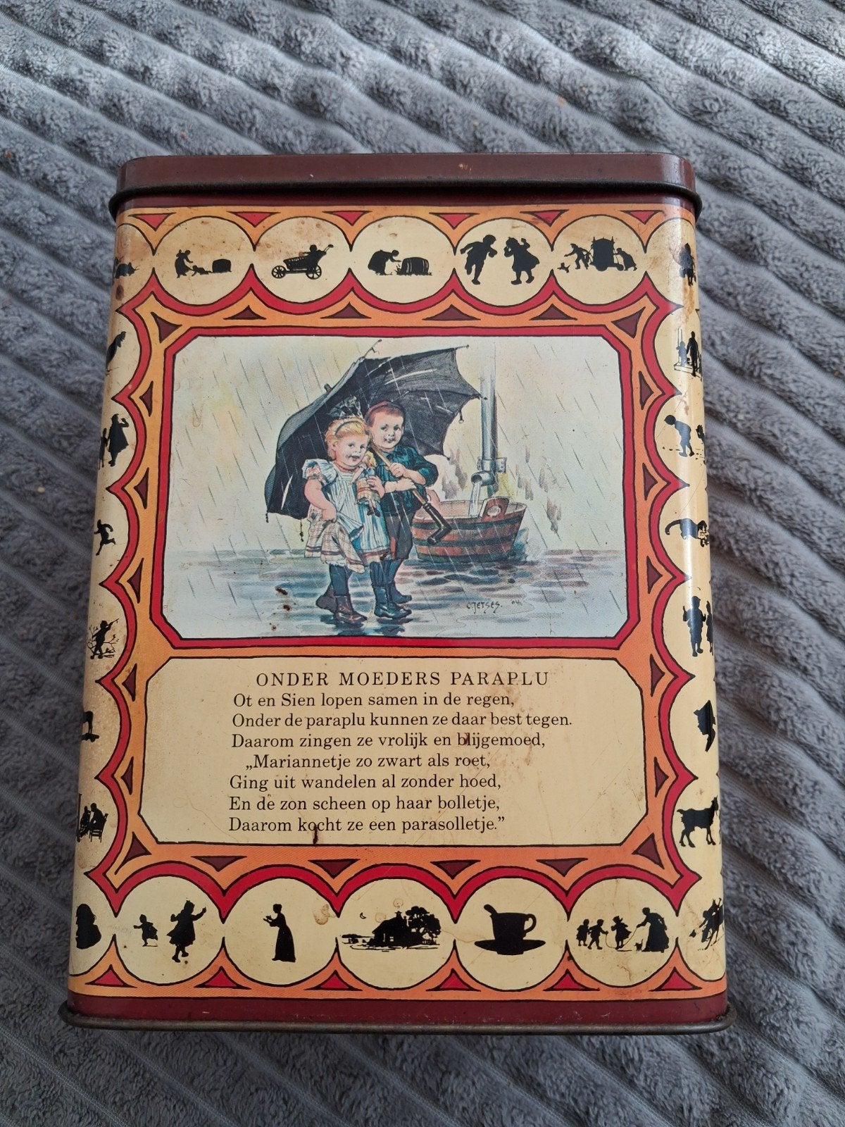 Vintage Royco Blik Ot en Sien, soepblik, Verzamelen, Blikken, Ophalen of Verzenden, Gebruikt, Overige, Overige merken