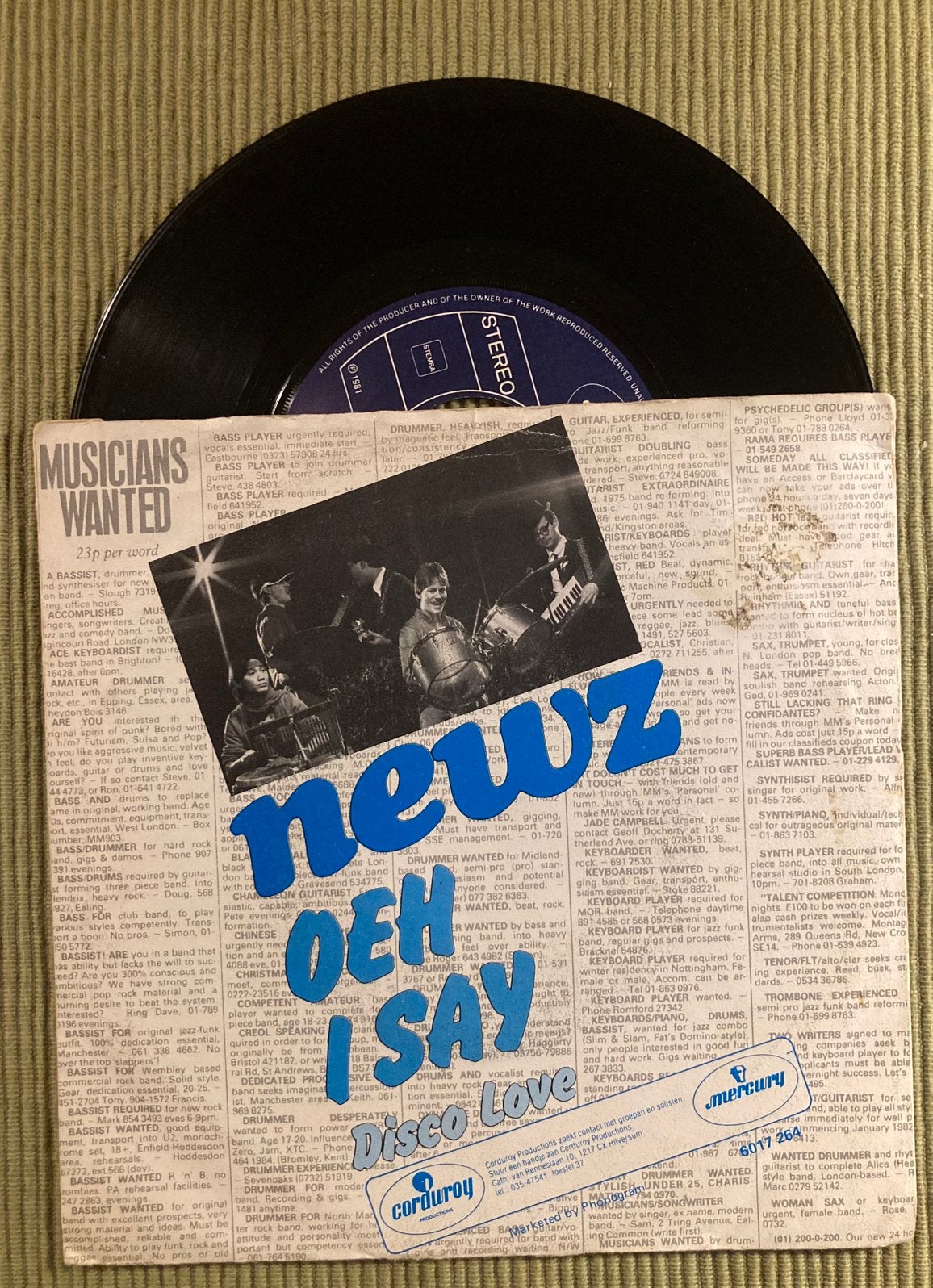 Vinyl single Newz - Oeh I Say, Ophalen of Verzenden, Zo goed als nieuw, Pop
