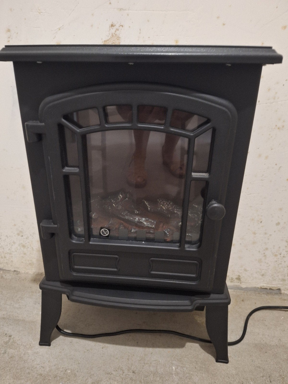 Elektrische sfeerhaardje met verwarming, Huis en Inrichting, Haarden, Ophalen, Gebruikt, Vrijstaande haard, Elektrische haard