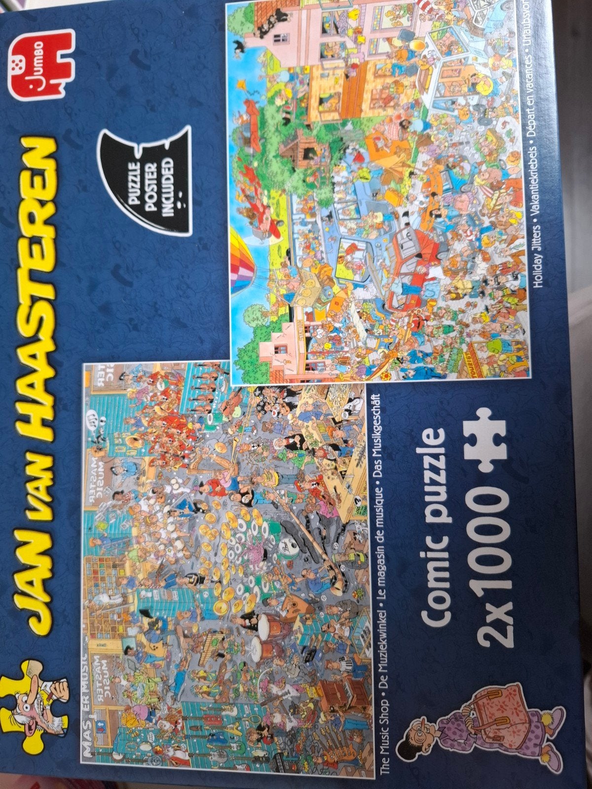 Jan van Haasteren 2 x 1000, Hobby en Vrije tijd, Ophalen, 500 t/m 1500 stukjes, Zo goed als nieuw, Legpuzzel