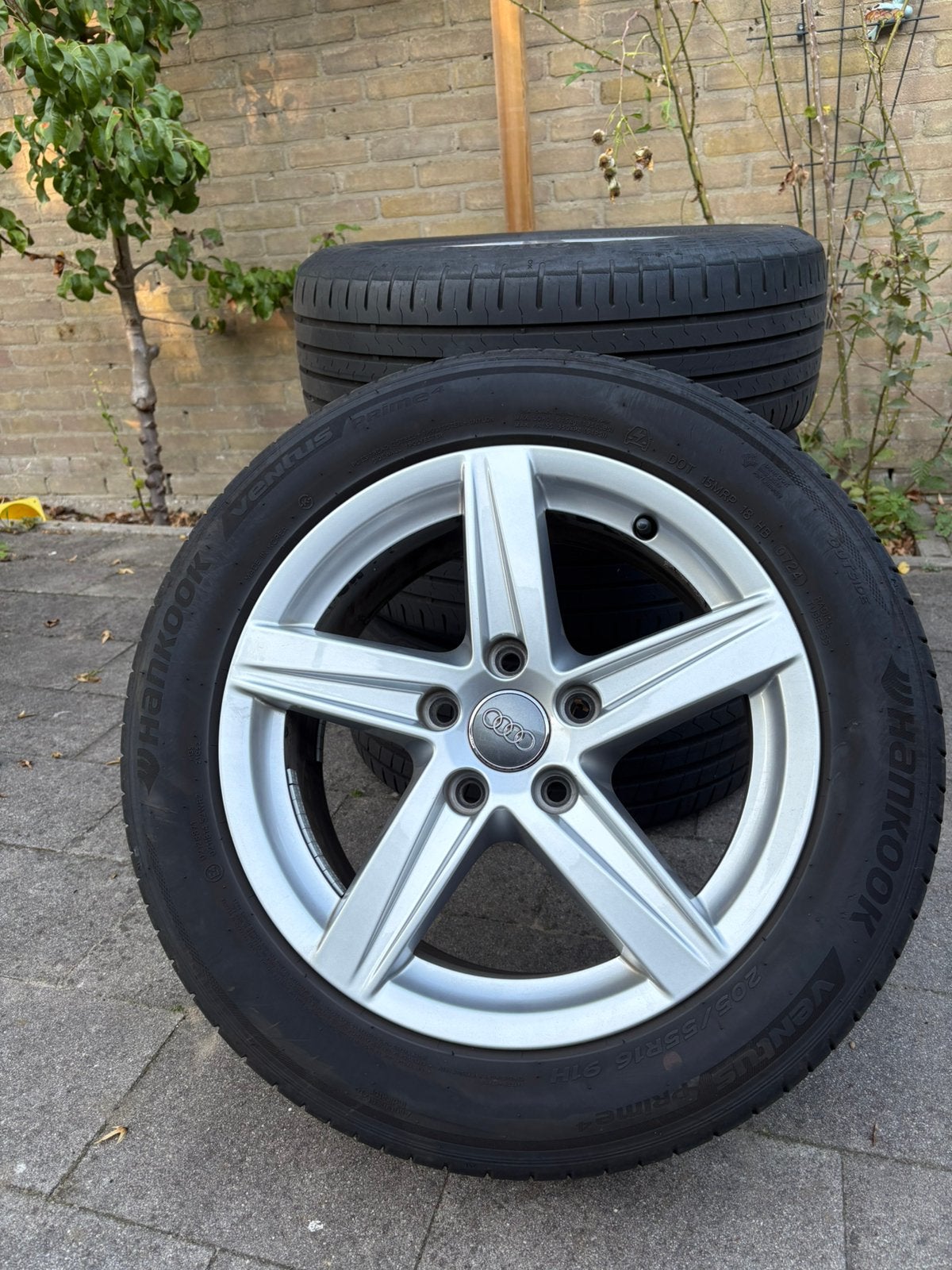 Audi A3 16 inch velgen met band, Ophalen, Velg(en), 16 inch, 205 mm
