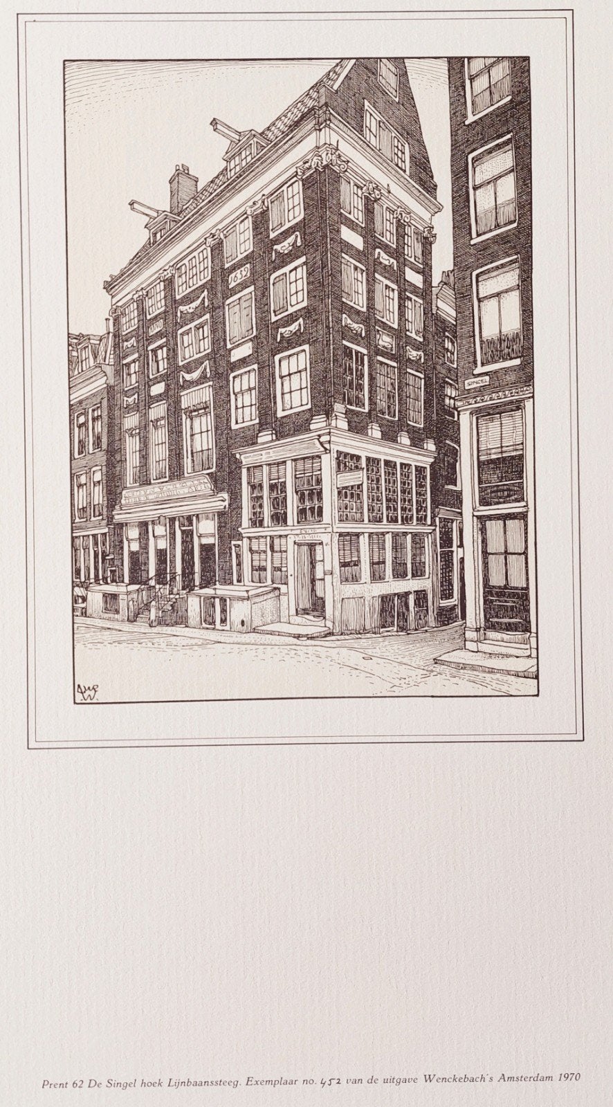 Amsterdam ....Het Singel Hoek Lijnbaanssteeg .... L.W.R. Wen, Ophalen of Verzenden