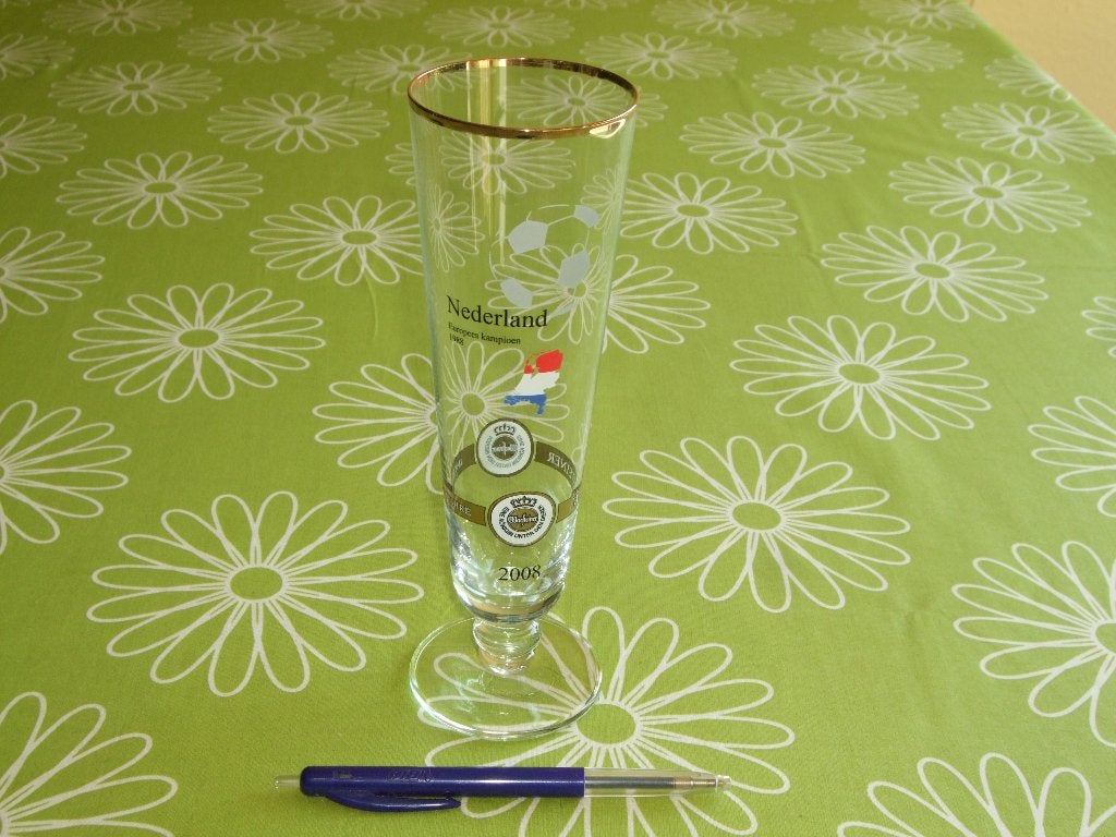 Warsteiner Nederland Europees Kampioen 1988 bierglas, Ophalen of Verzenden, Zo goed als nieuw, Overige binnenlandse clubs, Overige typen
