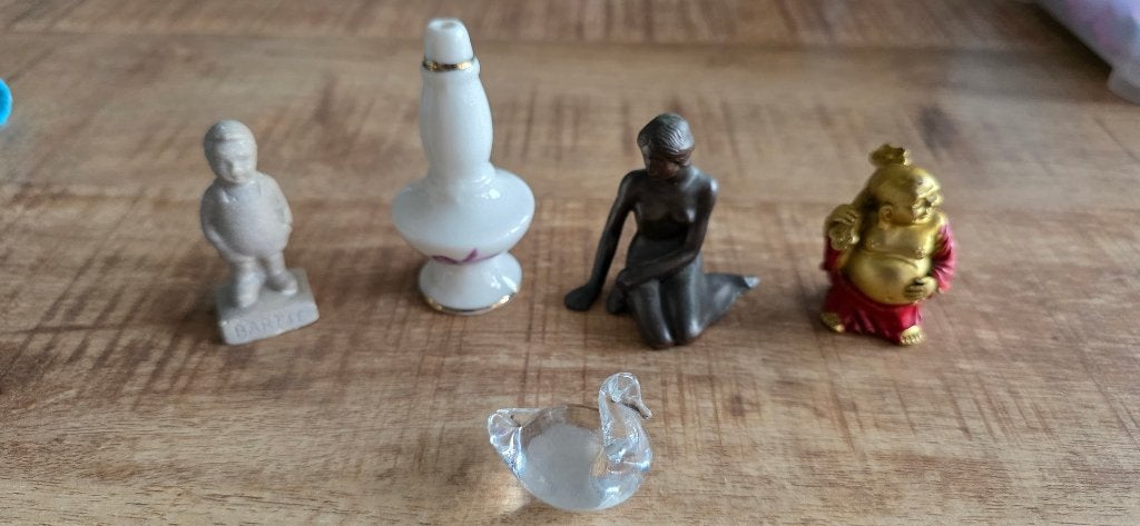 Poppetjes en dergelijke miniatuur allerlei samen in 1 koop, Ophalen of Verzenden, Gebruikt