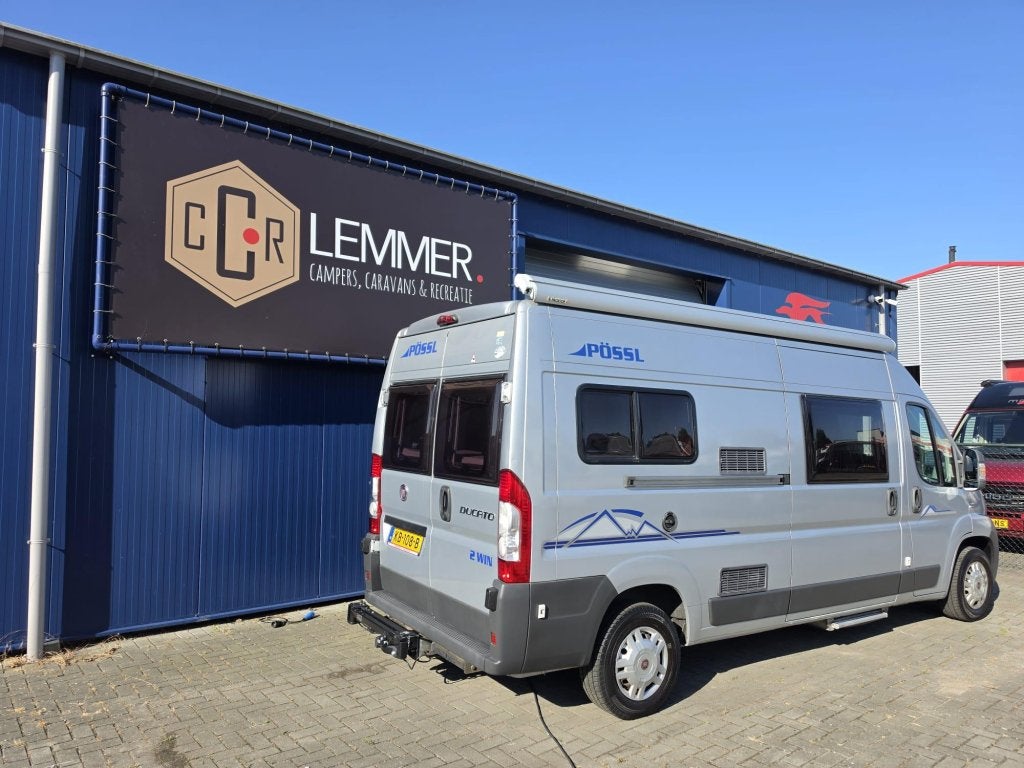 Pössl 2 Win Zonnepaneel, Trekhaak, Buscamper of Camperbus, Ringverwarming, Luifel, Fiat
