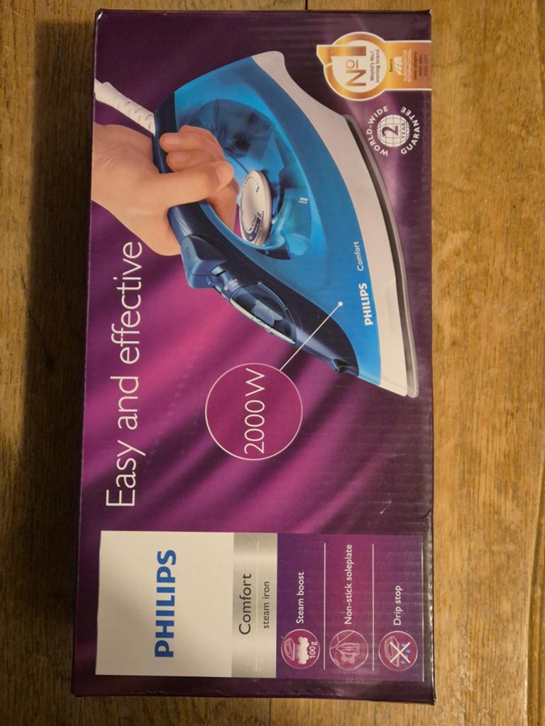 Philips Comfort Steam iron Strijkijzer - Nieuw in doos, Witgoed en Apparatuur, Strijkijzers en Strijkplanken, Ophalen of Verzenden