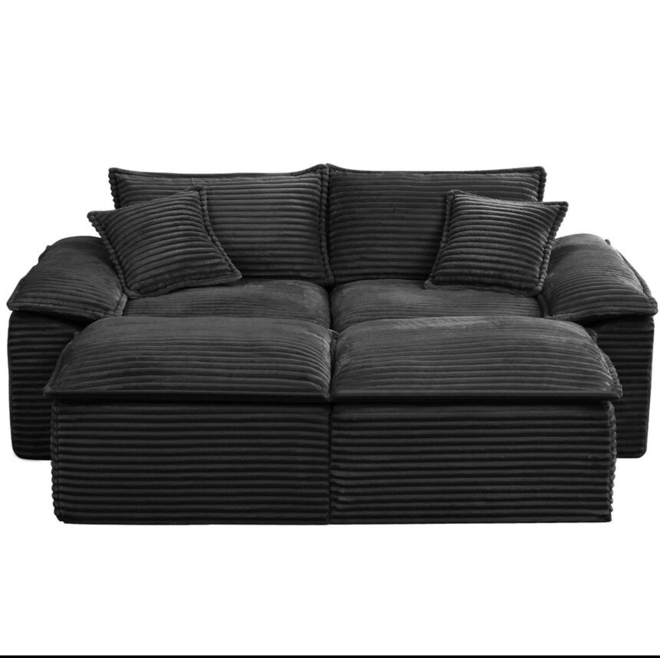 Nieuw ribstof bank - Comfortabel en stijlvol, Ophalen, 75 tot 100 cm, Rechte bank, Stof