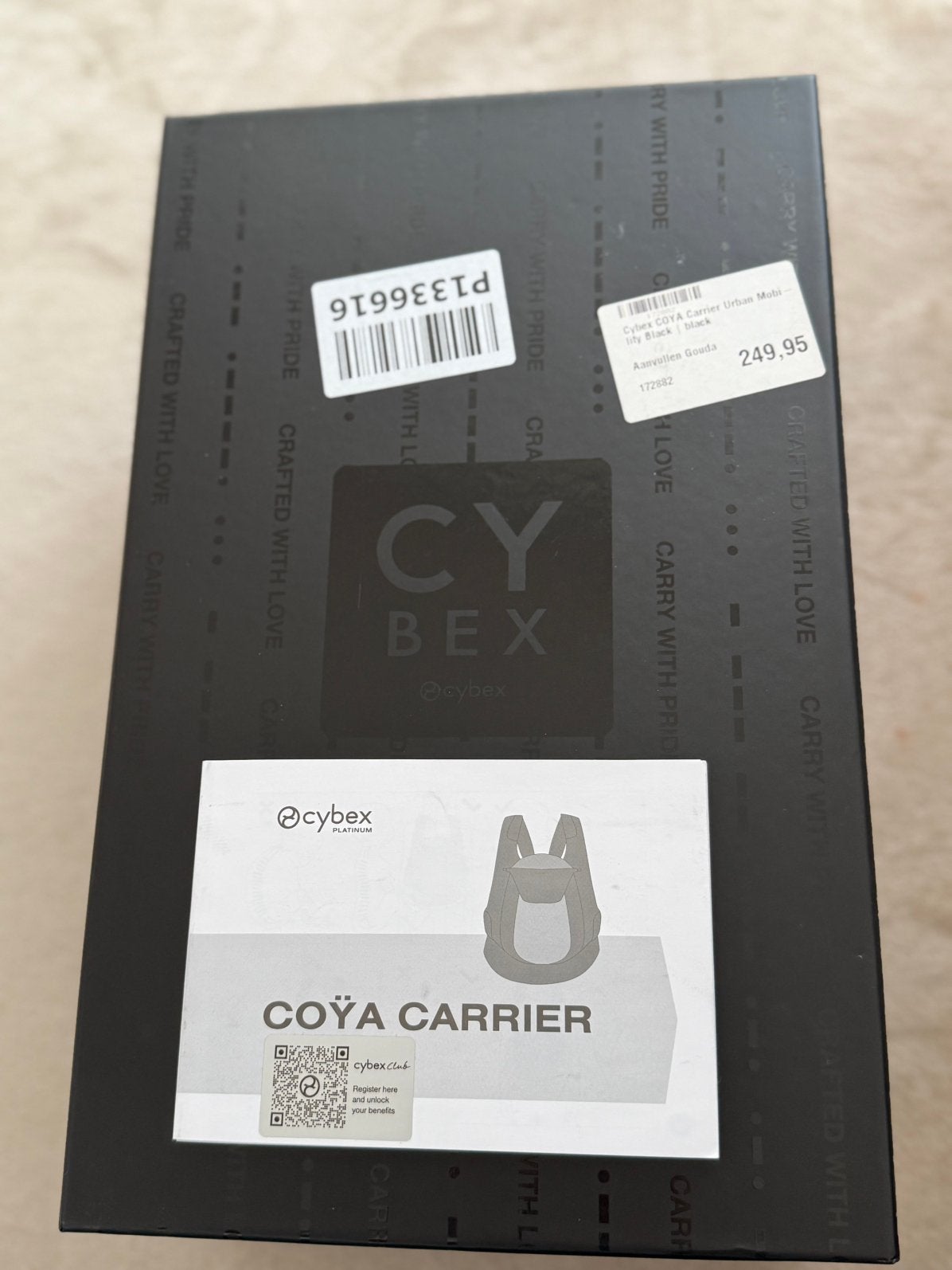 Cybex coya draagzak, Overige merken, Buik of Rug, Ophalen of Verzenden, Zo goed als nieuw