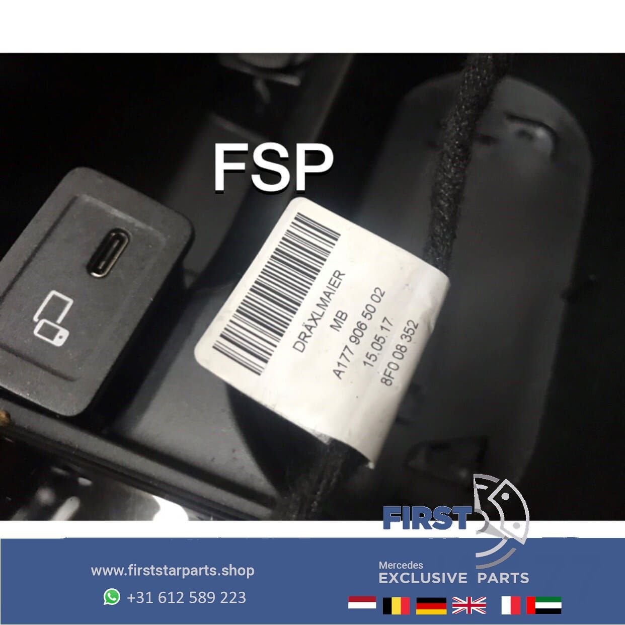 W177 V177 ZWARTE INTERIEUR LIJSTEN DASHBOARD + MIDDENCONSOLE, Auto-onderdelen, Gebruikt, -, Ophalen of Verzenden, -