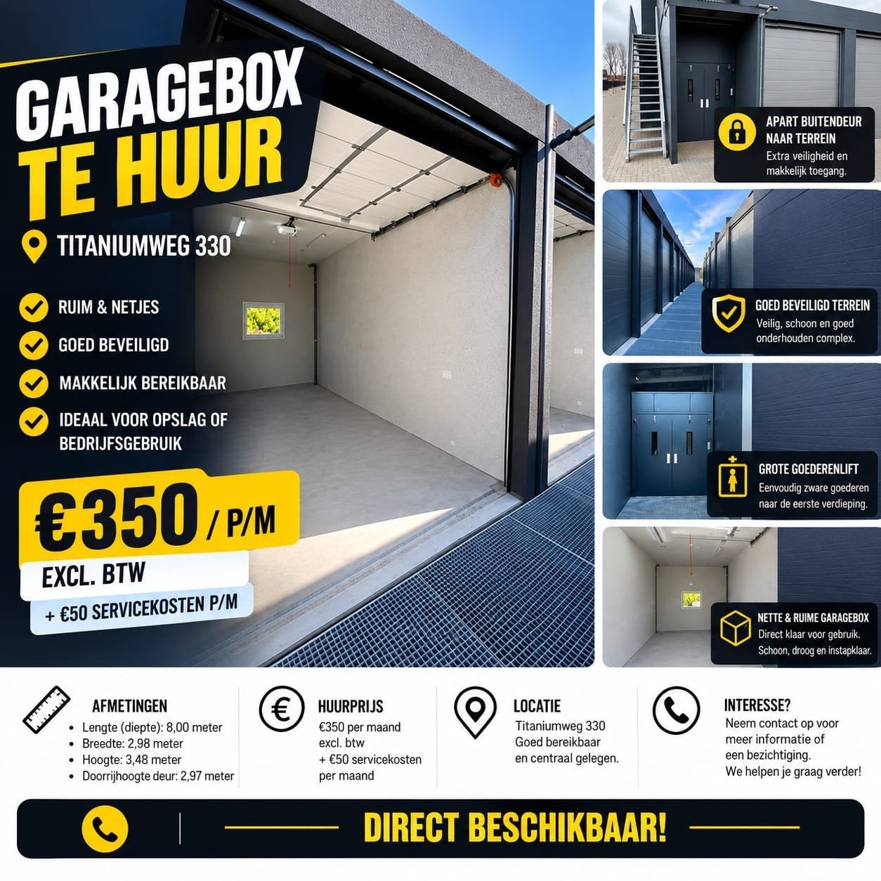 Garagebox te huur in Alphen aan den Rijn, Zuid-Holland