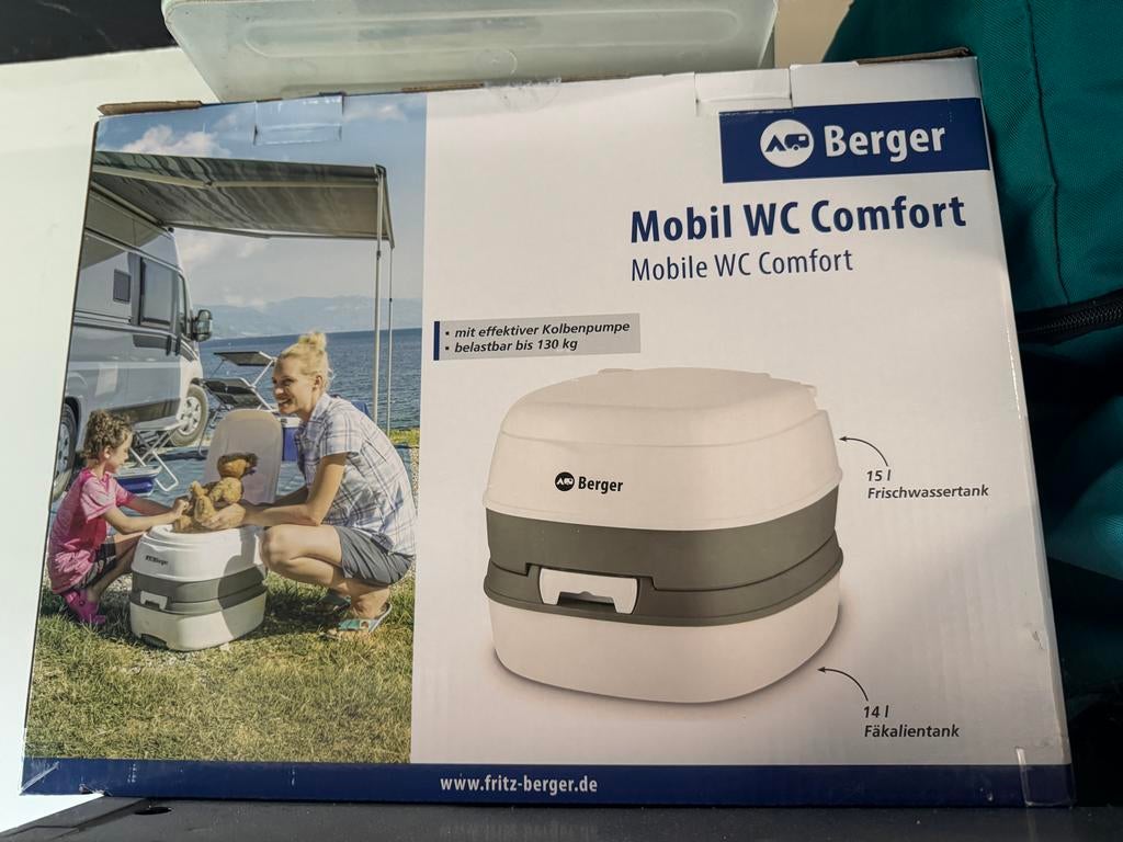 Nieuw ! Berger Mobil WC Comfort - Draagbaar Toilet, Ophalen, Nieuw