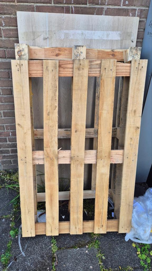 Gratis 2 pallets, Doe-het-zelf en Verbouw, Hout en Planken, Ophalen, Overige houtsoorten, Minder dan 200 cm, Pallet