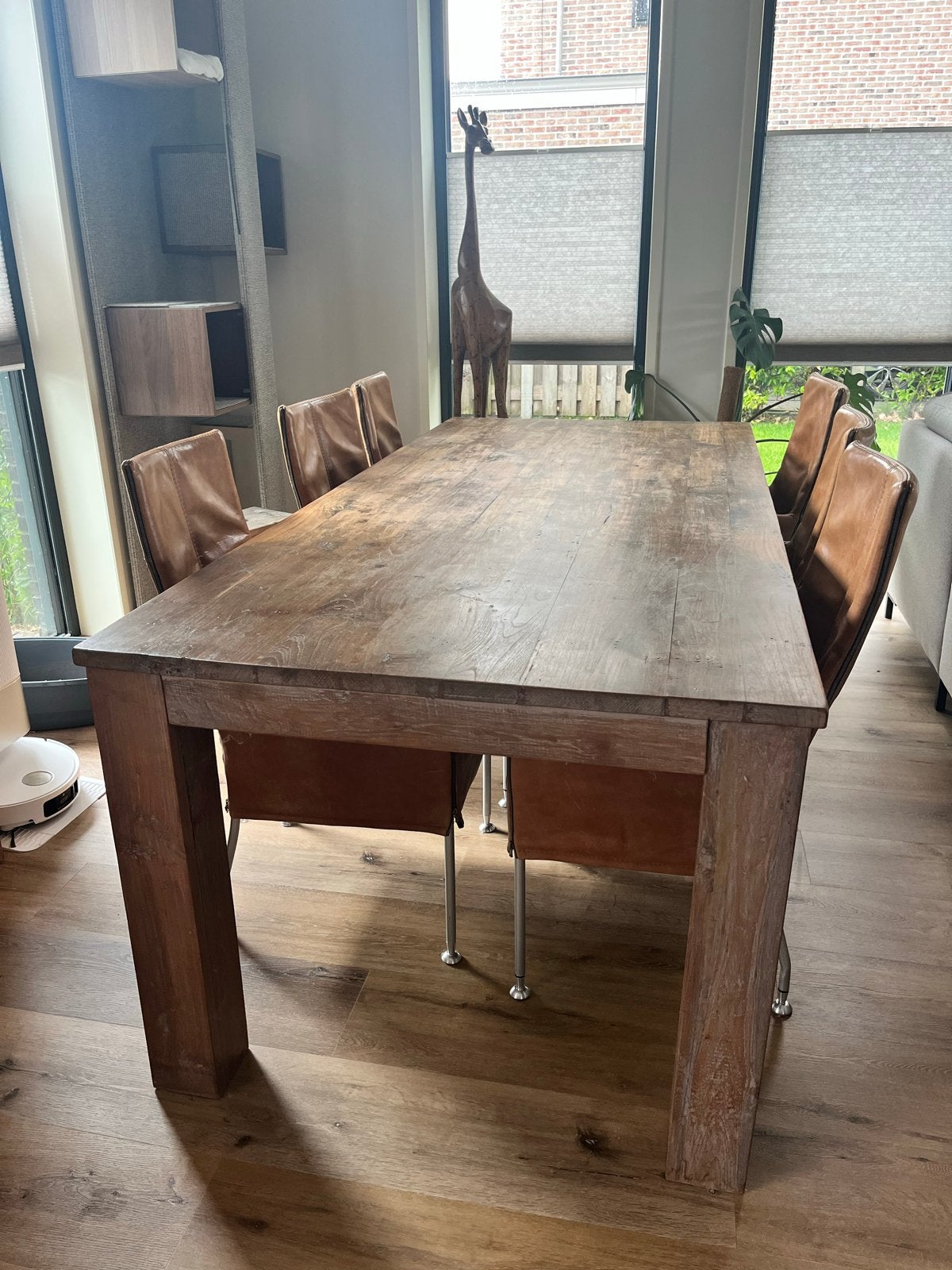 Set van 6 leren eetkamerstoelen - Top Selected Dining, Huis en Inrichting, Ophalen, Gebruikt, Bruin, Leer