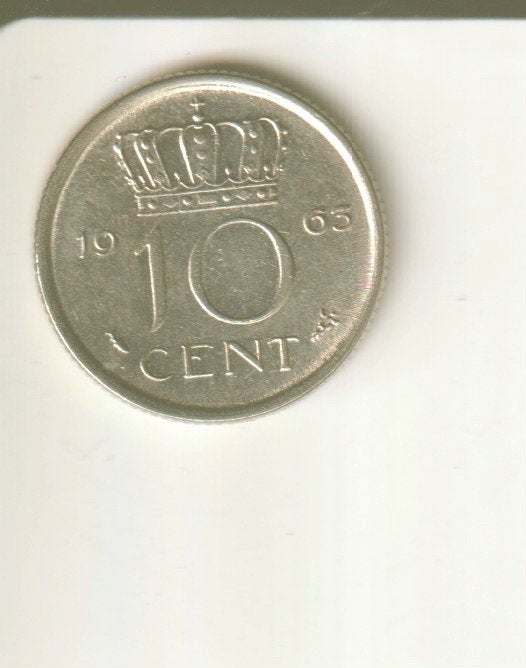 10 cent 1963 nederland, Postzegels en Munten, Munten | Nederland, Verzenden, Koningin Juliana, 10 cent