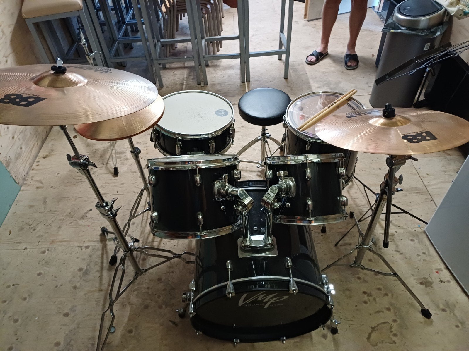 VMP Drums Original drumstel met Sabian bekkens, Ophalen, Gebruikt, Overige merken