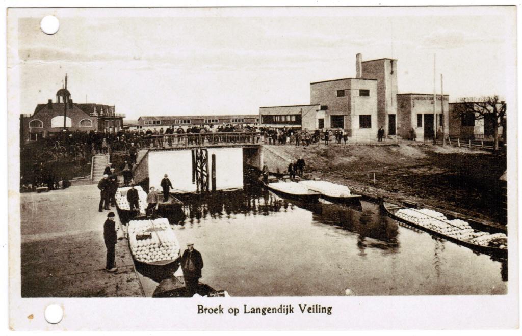 Broek op Langendijk Veiling, Verzamelen, Ansichtkaarten | Nederland, Ophalen of Verzenden, 1920 tot 1940, Ongelopen, Noord-Holland
