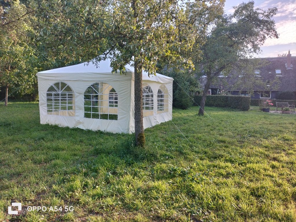 Mooie partytent 4 x 4 meter, Tuin en Terras, Partytenten, Ophalen, Gebruikt, Opvouwbaar, Partytent
