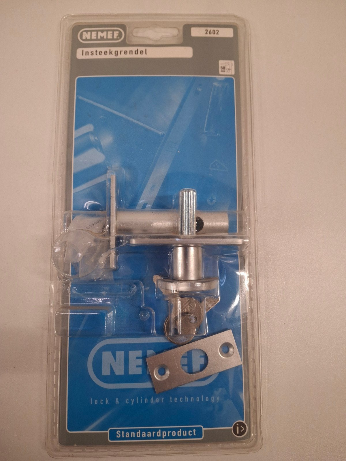 Nemef Insteekgrendel - Nieuw in verpakking, Overige materialen, Postbus 13, 7300 AA Apeldoorn, Nieuw, Ophalen of Verzenden