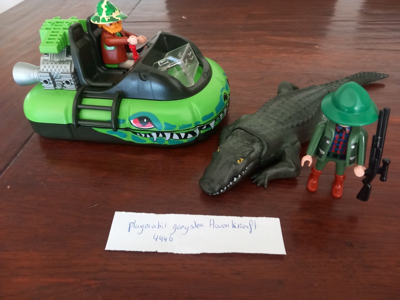 Playmobil Gangster Hovercraft 4446 met figuur en krokodil, Ophalen, Gebruikt, Complete set, Voertuig