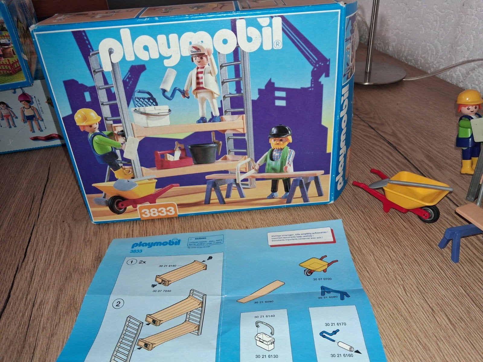 playmobil vintage bouwvakkers set 3833 uit 2000, Ophalen of Verzenden, Zo goed als nieuw