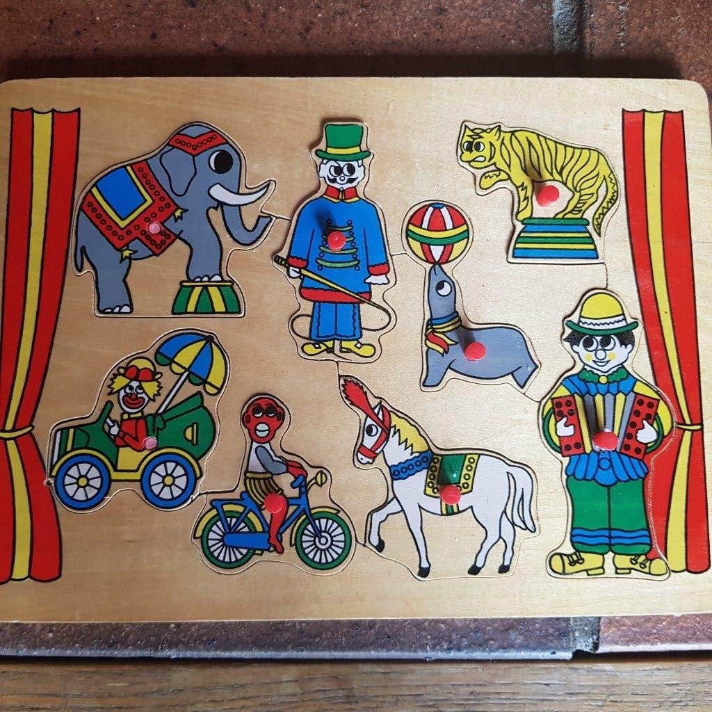 Houten puzzels, 2 tot 4 jaar, Gebruikt, Ophalen of Verzenden, Van hout