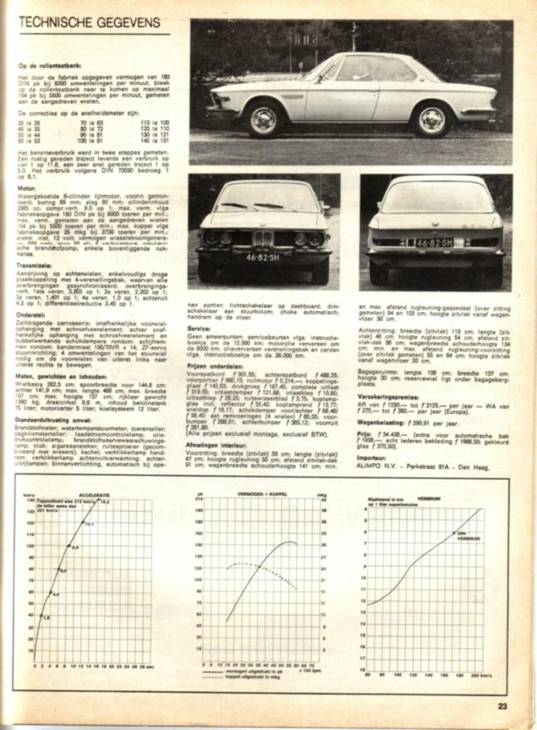 Autovisie test BMW 3.0 CS Juli 1971, Ophalen of Verzenden, Gelezen, BMW