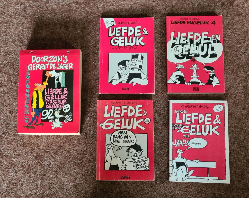 Strip Gerrit de Jager Liefde en Geluk, Boeken, Meerdere stripboeken, Ophalen of Verzenden, Zo goed als nieuw, Gerrit de Jager, Wim Stevenhagen
