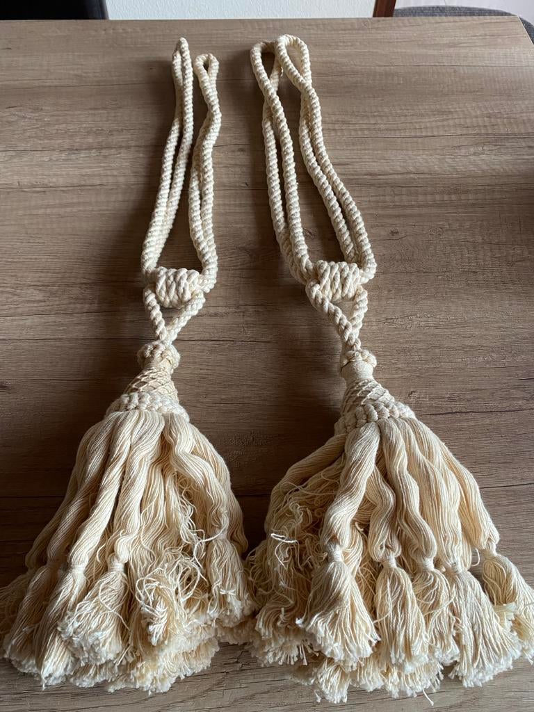Gordijn kwast, Ophalen of Verzenden, Zo goed als nieuw, Wit, 200 cm of meer