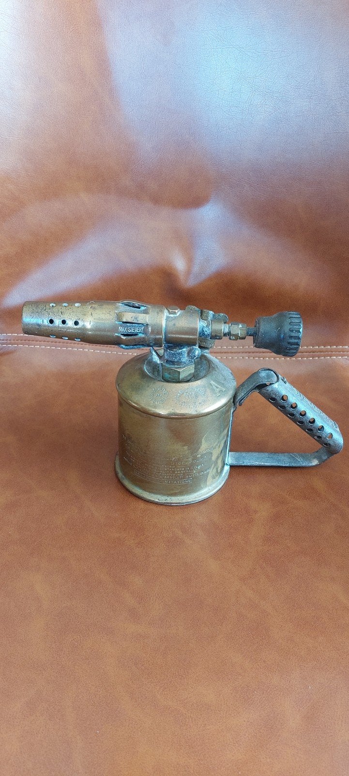 Antieke Max Sievert Soldeerlamp - Messing, Ophalen of Verzenden