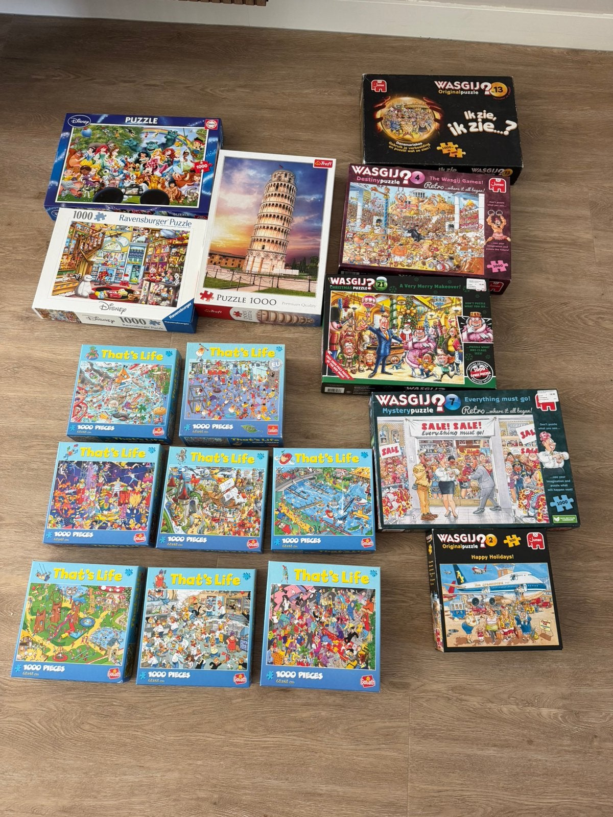 Wasgij en andere puzzels, Ophalen, 500 t/m 1500 stukjes, Zo goed als nieuw