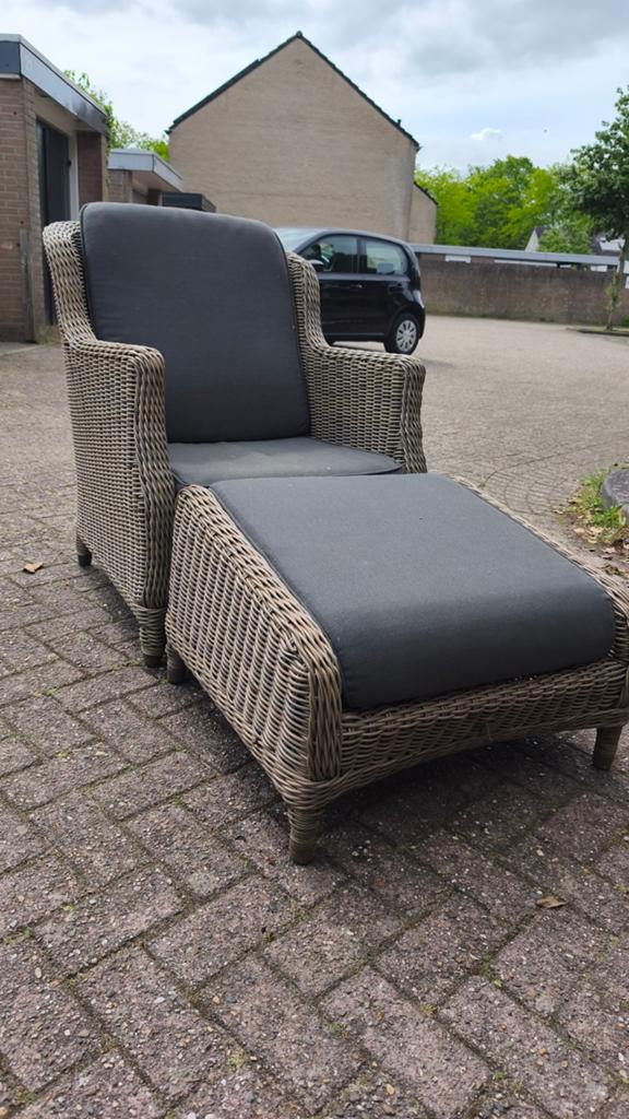 tuinstoel mee poef voor je voeten op te leggen bijvoorbeeld, Ophalen of Verzenden, Minder dan 50 cm