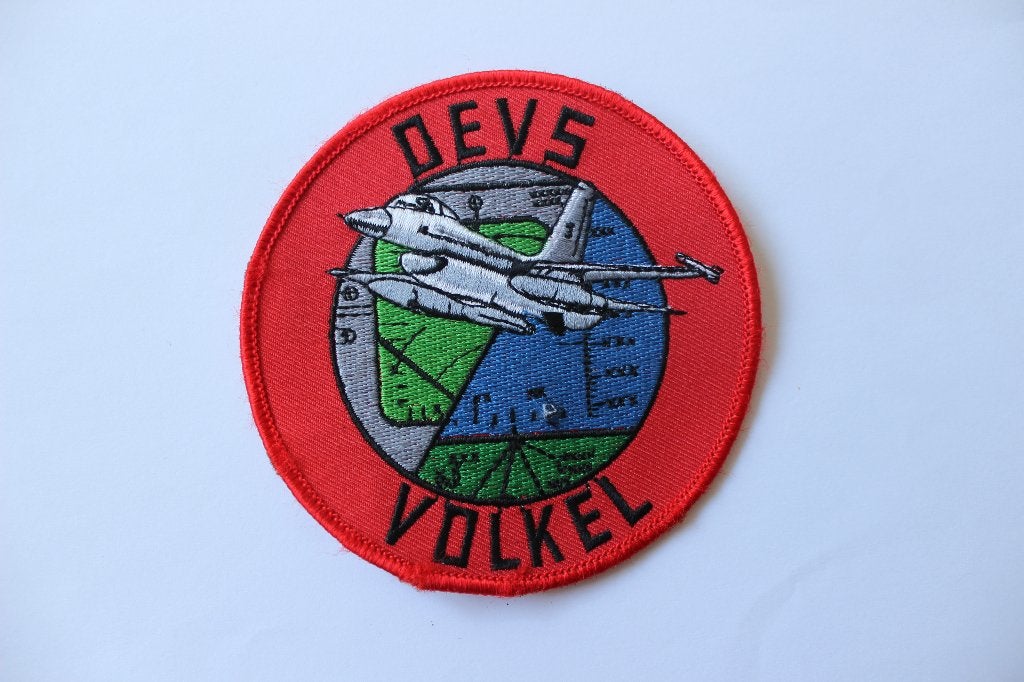 patch  overige electrische vliegtuig systemen oevs volkel, Verzenden, Zo goed als nieuw, Patch, Badge of Embleem