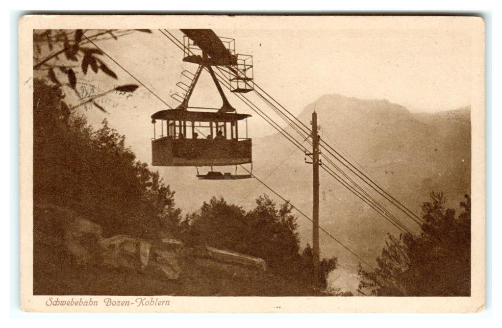 Bozen - Koblern, Schwebebahn, Verzenden, 1920 tot 1940, Gelopen, Italië