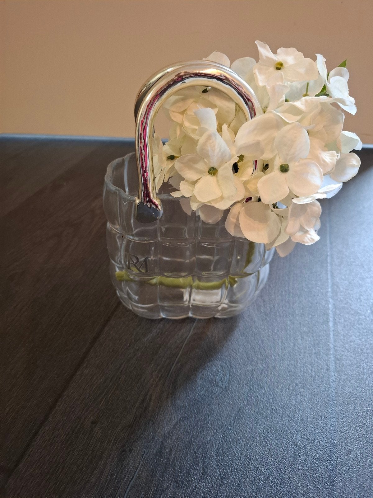 Riviera Maison Lovely Bag Vase S, Ophalen, Transparant, Inclusief decoratie, Glas