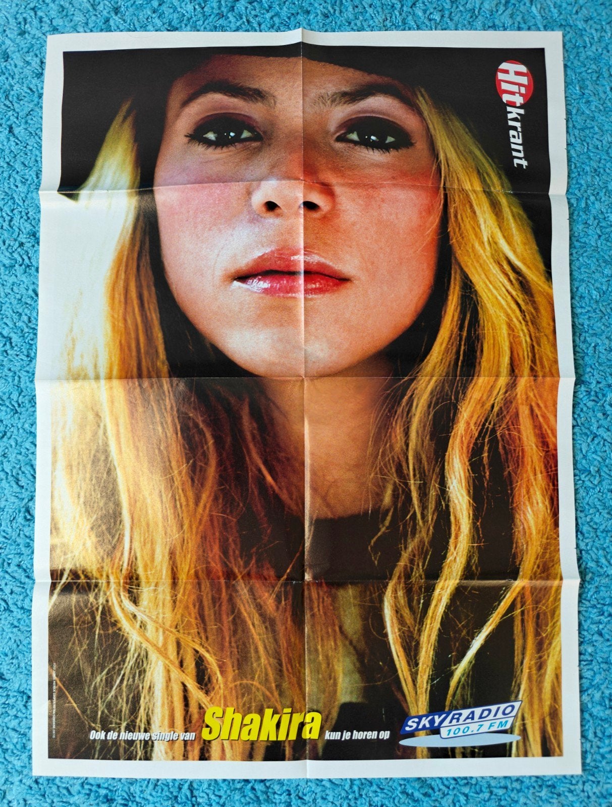 Shakira vintage hitkrant poster, Rechthoekig Staand, Nieuw, Ophalen of Verzenden, A1 t/m A3