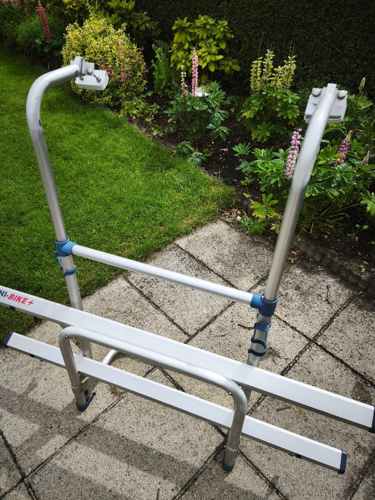 Caravan fietsdrager, Ophalen, Gebruikt